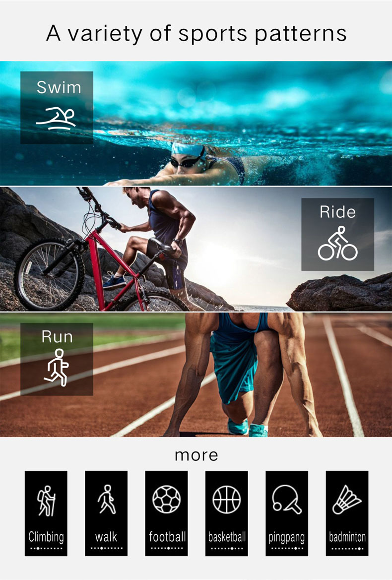 QS 90 Smartband Nordic 52832 Heart Rate Monitor Multi-language Calorie Calculation 0.96' HD OLED Bluetooth 4.0 - Black