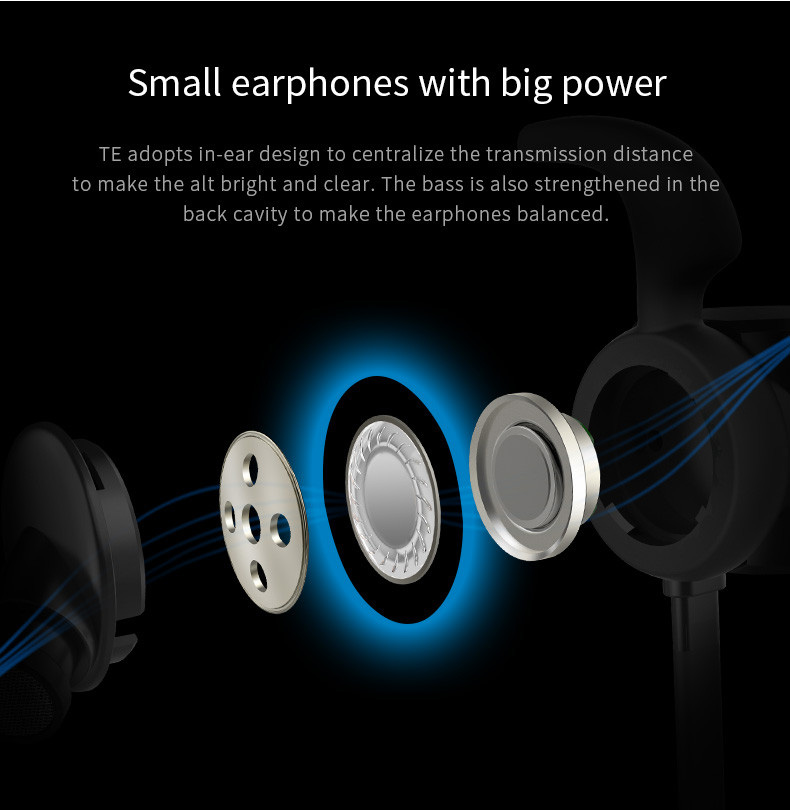 Bluedio TE Wireless Bluetooth Sport Headphones with Mic Double-cavity Sweatproof - Red