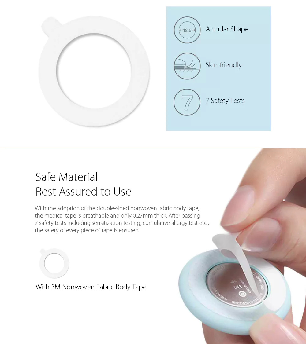 40PCS Xiaomi Mijia 3M Double-sided Medical Tape for Xiaomi Mijia Digital Baby Thermometer -White