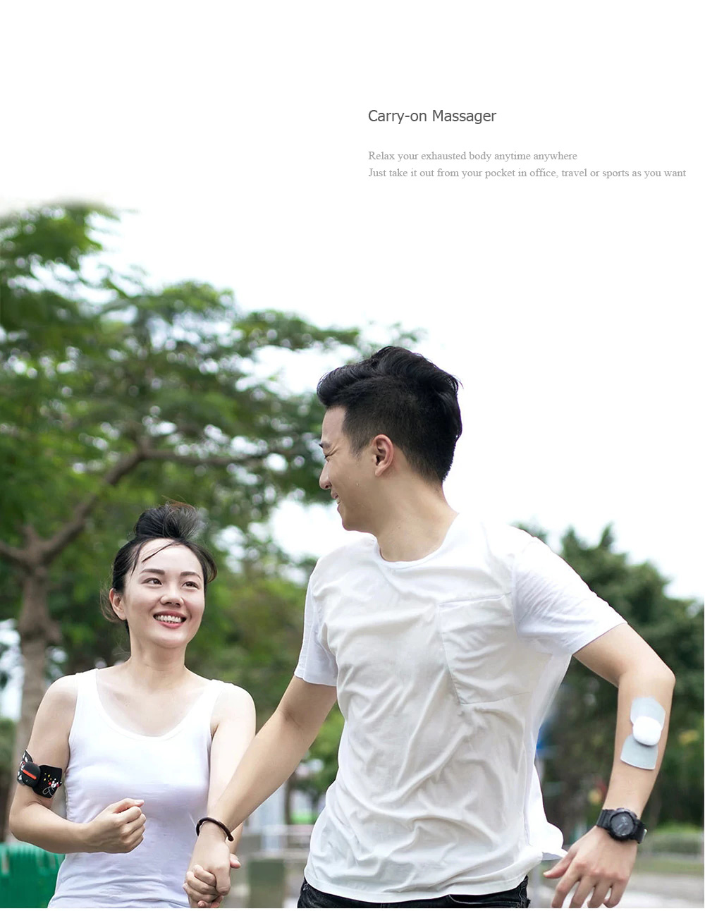 Xiaomi Mijia Electrical Massage Machine USB Charge Portable Stimulator Body Relax Machine -Black