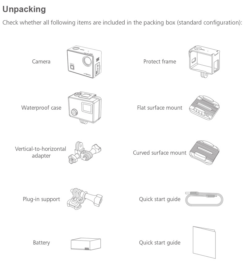 AEE LYFE SHADOW Ambarella A12 Sony IMX078 Diving Action Camera 4K 30FPS WiFi 140 Degree Wide Angle 1050mAh - Black