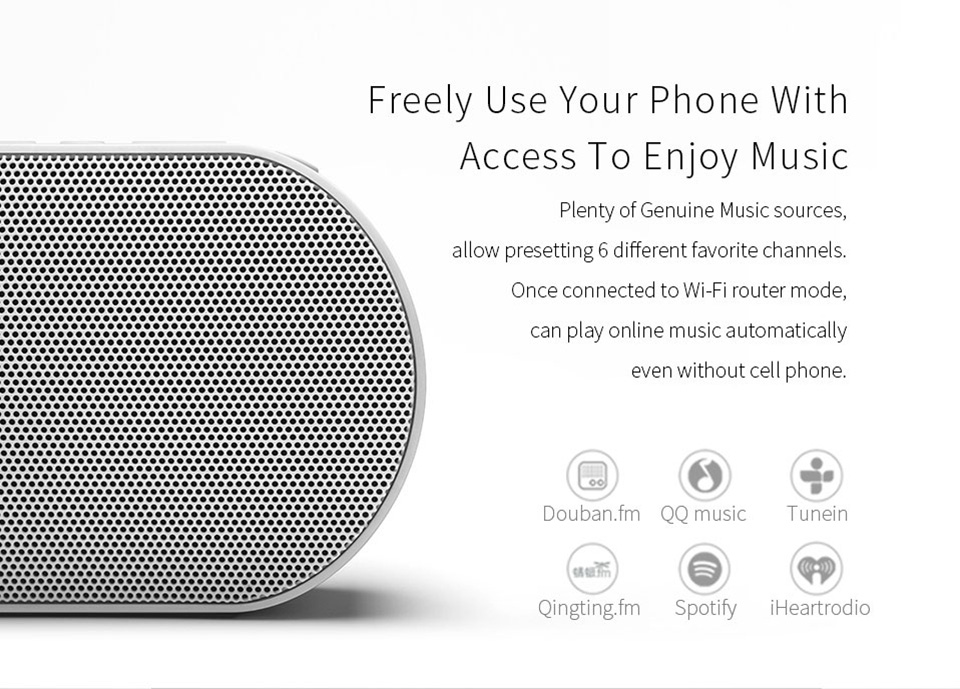 GGMM E2 WIFI Blutooth Dual Wireless Stereo Speaker with Alexa Voice Service Multi-Room Music - White