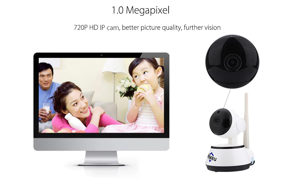 Hiseeu FH2A WiFi 720P IP Camera CMOS Built-in IR-Cut Rotary Head Bullet Two-way Audio Motion Detection Night Vision -White