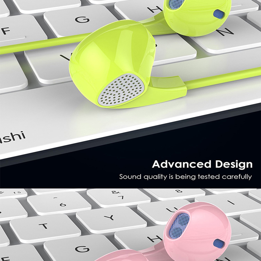 UIISII U1 In-ear Wired Earphones with Mic Heavy Bass Noise Reduction - Black