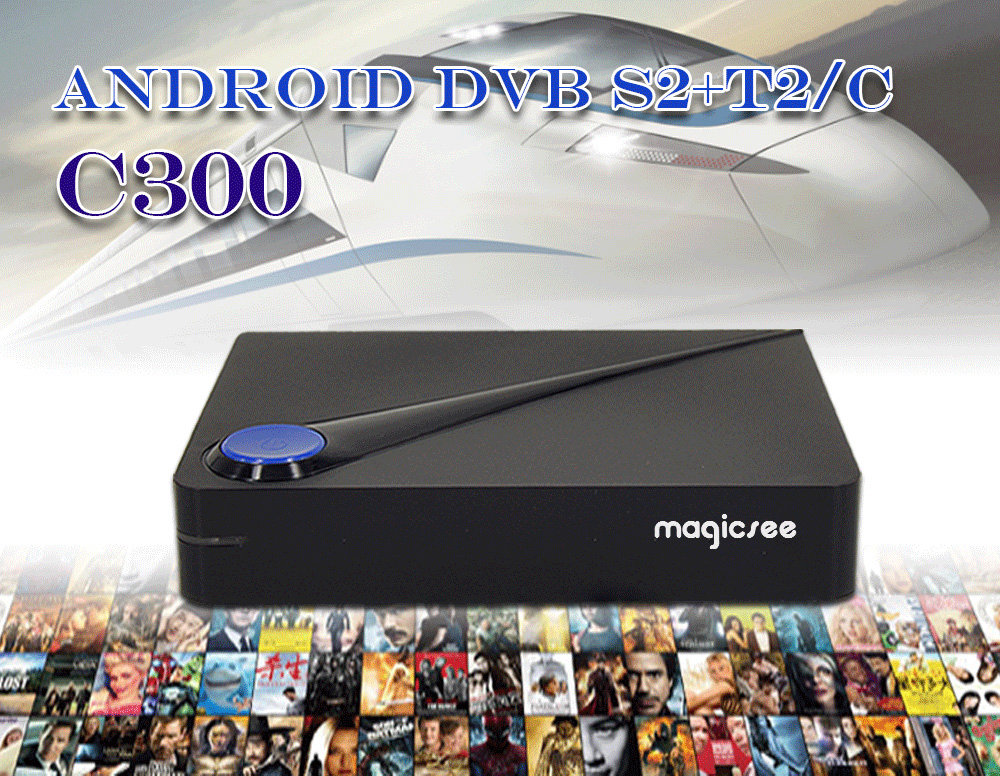 Magicsee C300 DVB-T2/S2 DVB-C Android 7.1 Amlogic S905D 2GB/16GB TV BOX 802.11AC WIFI LAN KODI Bluetooth