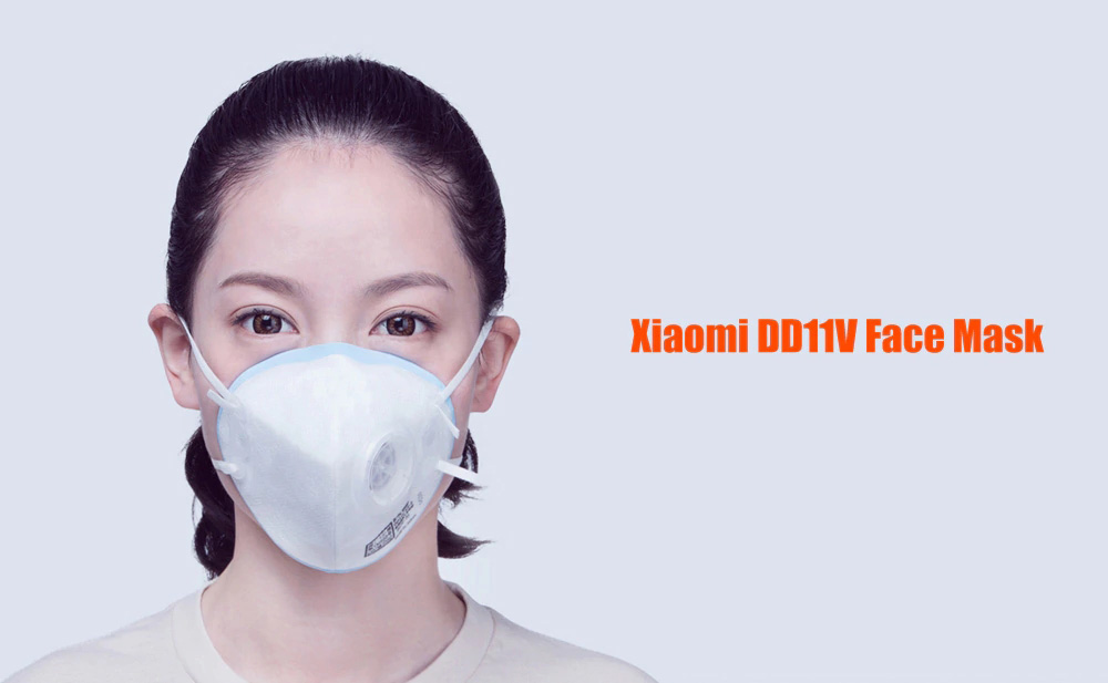 Xiaomi DD11V Cycling Face Mask Filter PM2.5 Respirator Car Exhaust Disposable Anti-haze Anti-pollution - White