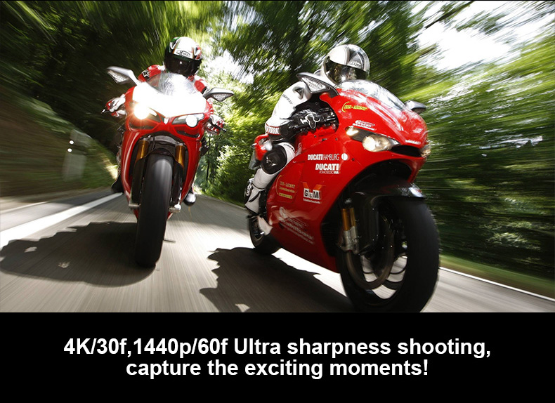 AEE LYFE SHADOW Ambarella A12 Sony IMX078 Diving Action Camera 4K 30FPS WiFi 140 Degree Wide Angle 1050mAh - Black