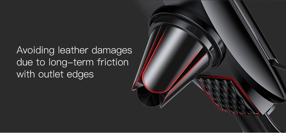 Baseus Gravity Car Phone Holder Bracket Car Air Vent Mount Holder - Black