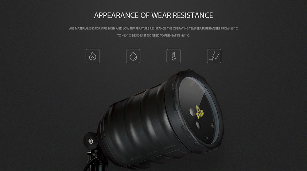 Blinblin San4 Projection Lamp IP65 Waterproof Holiday Dynamic Lamp Garden Decoration LED Light -Black