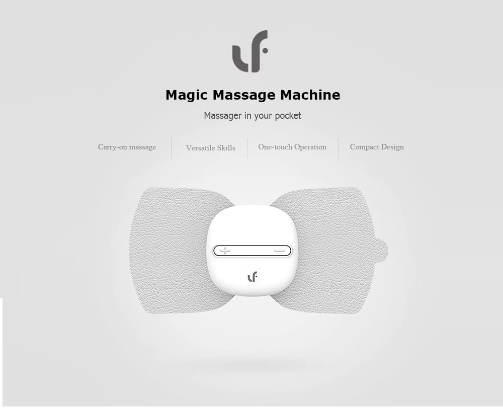 Xiaomi Mijia Electrical Massage Machine USB Charge Portable Stimulator Body Relax Machine -Black
