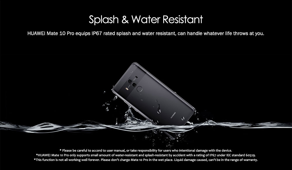 HUAWEI Mate 10 Pro 6.0 Inch Smartphone 2K OLED Full Screen Android 8.0 6GB 64GB Kirin 970 20.0MP + 12.0MP Dual Rear Cam 4000mAh Four-sided Curved Glass Body - Rose Gold