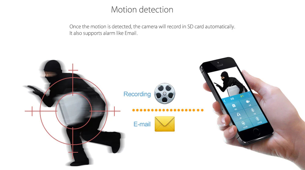 Hiseeu FH2A WiFi 720P IP Camera CMOS Built-in IR-Cut Rotary Head Bullet Two-way Audio Motion Detection Night Vision -White