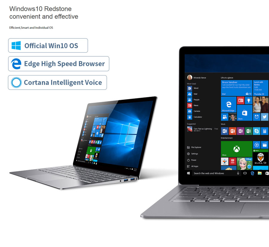 Chuwi Lapbook Air 14.1" Notebook Intel Celeron N3450 2.2GHz Quad Core 8GB 128GB N3450 Silver Windows 10 Home - Silver