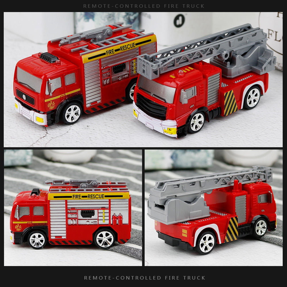 Shenqiwei 8027 40MHZ 1:58 Mini Ladder Fire Engine RC Car - RTR