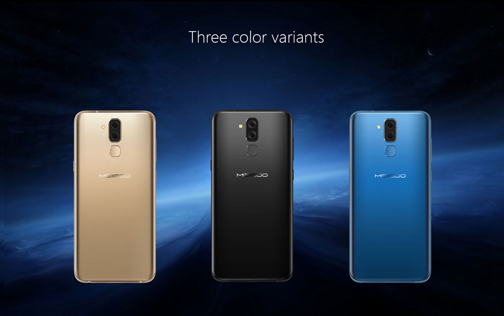 Meiigoo S8 6.1 Inch Smartphone 18:9 FHD+ Screen 4GB 64GB MTK6750T Octa Core 13.0MP + 5.0MP Dual Rear Camera Android 7.0 Touch ID OTG - Blue