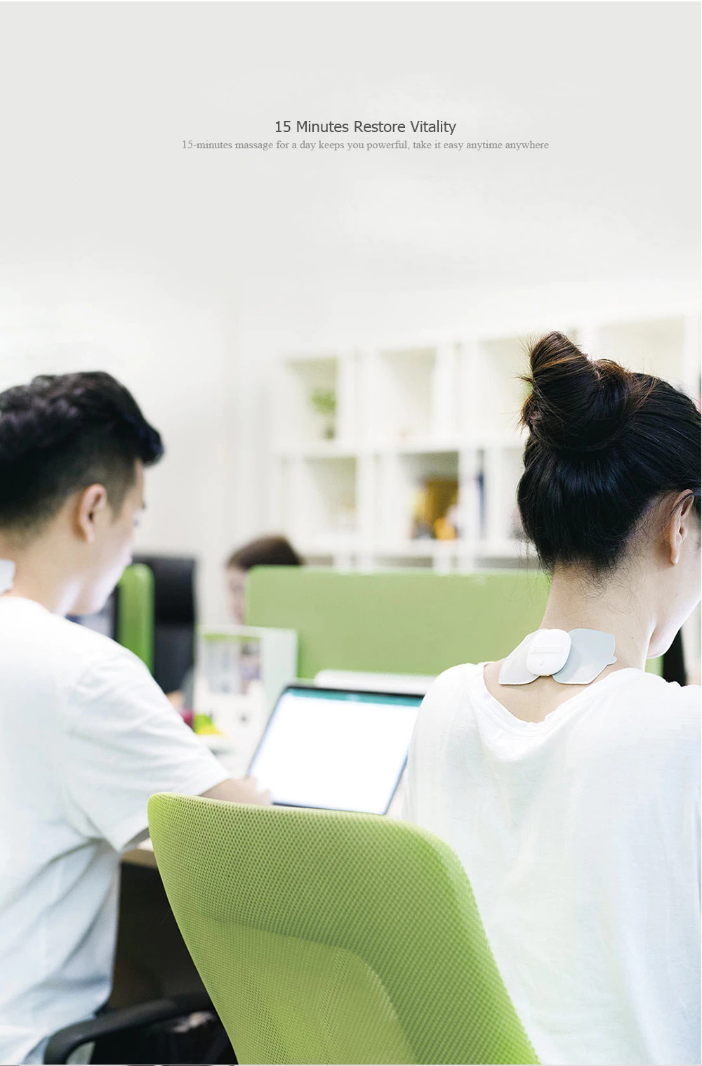 Xiaomi Mijia Electrical Massage Machine USB Charge Portable Stimulator Body Relax Machine -Black