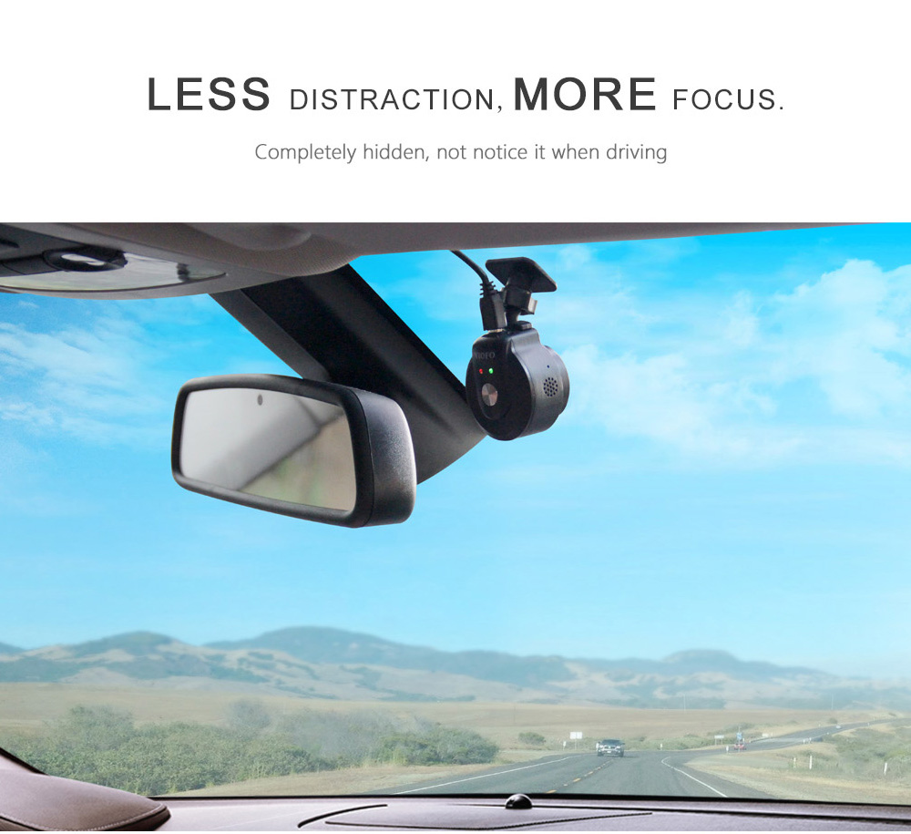 VIOFO WR1 NTK96655 Sony IMX323 Car Dash Camera Wifi FHD 1080P 160 Degree Angle Cycled Recording Car DVR Recorder - Black