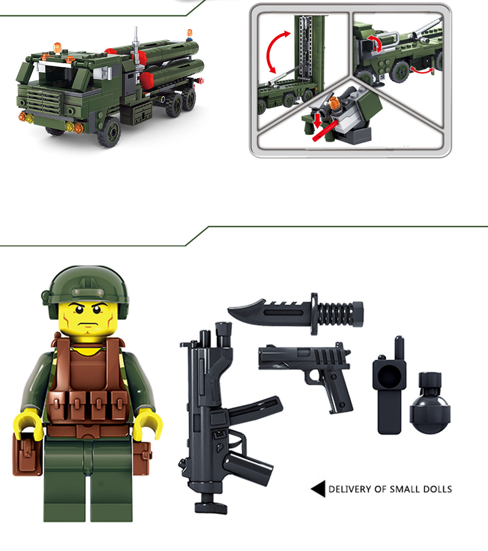 534PCS KAZI 84038 Building Blocks Field Army Educational Toys