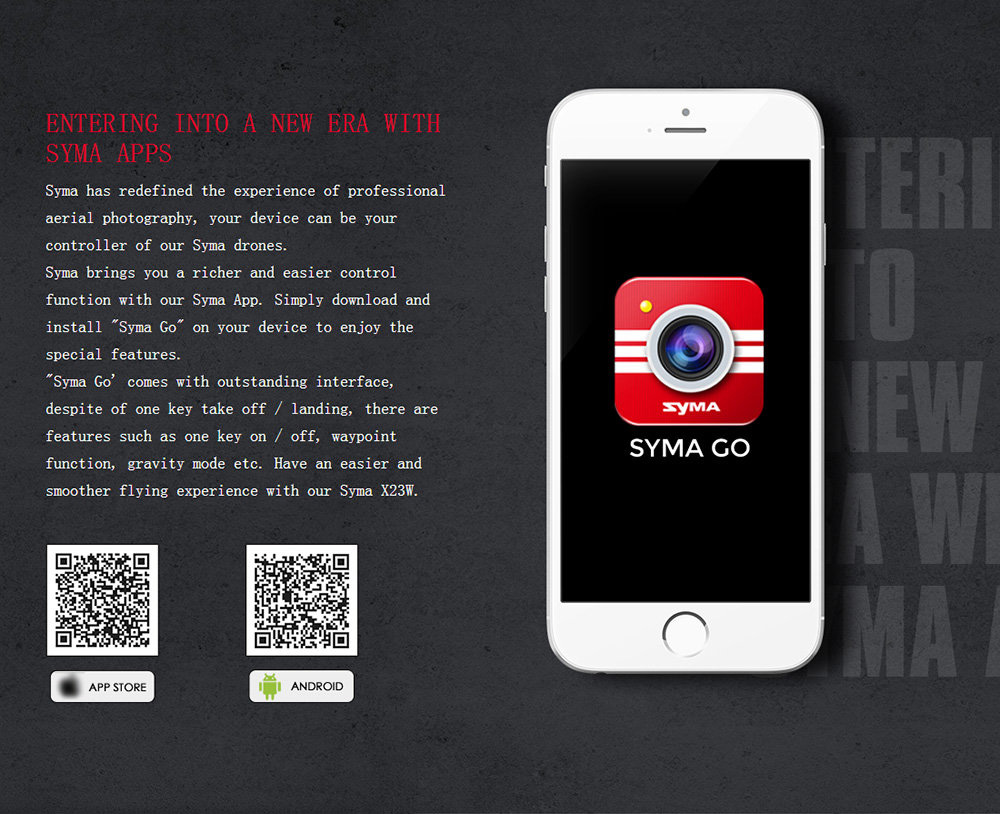 Syma X23W WIFI FPV RC Quadcopter with Camera Headless Altitude Hold Mode RTF - Black