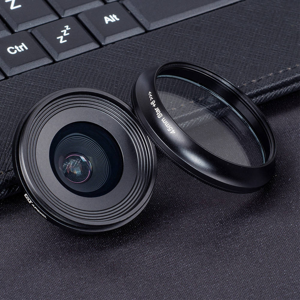 Apexel APL-25SR 10X 25mm Macro Lens & Star Filter Phone Camera Lens - Black