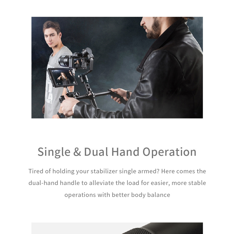 Zhiyun Crane-M 3-Axis Brushless Handheld Gimbal Stabilizer for Mirrorless/Action Cameras