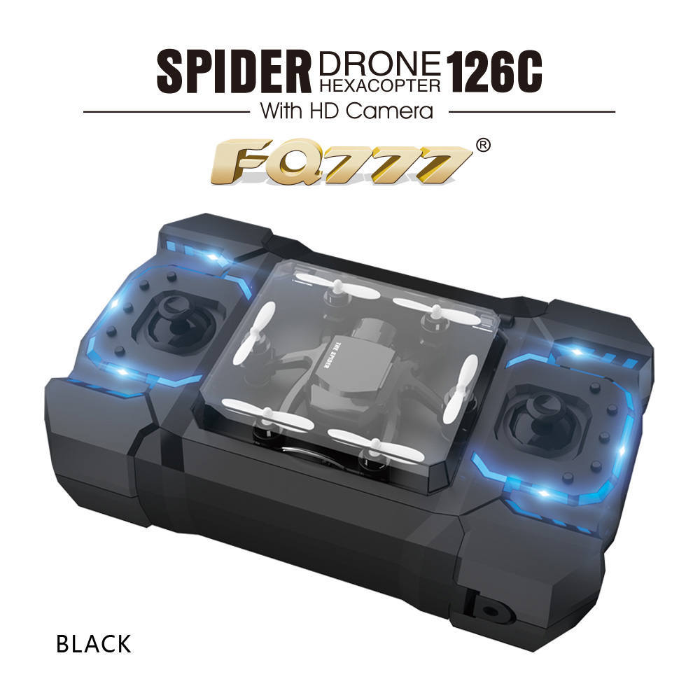 FQ777-126C MINI Spider Drone 2MP HD Camera 3D Roll One Key to Return Dual Mode 4CH 6Axis Gyro RC Hexacopter - Red