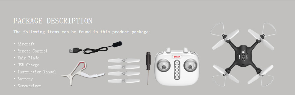 Syma X23W WIFI FPV RC Quadcopter with Camera Headless Altitude Hold Mode RTF - Black