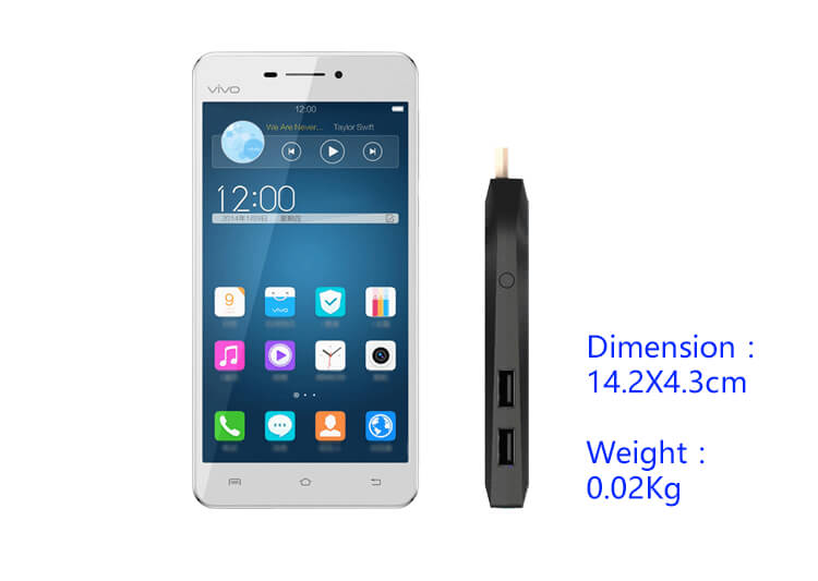 Bundle MEEGOPAD T08 Licensed Windows 10 Intel Z8350 4GB/32GB Ultra Compact MINI PC + Tronsmart TSM01 English Version Air Mouse