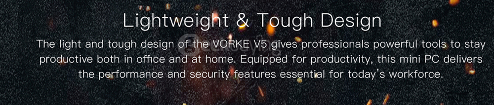 VORKE V5 Barebone Mini PC Intel Kabylake 3865U 1.8 GHz Support Dual-channel DDR4 RAM M.2 HDMI+DP AC WIFI Gigabit LAN Bluetooth4.2 USB3.0 Speaker - Black