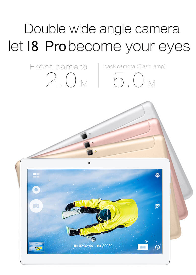 VOYO I8 Pro 4G Phablet 10.1 Inch Quad Core MTK6753 1.5GHz 3GB RAM 64GB ROM TF Card Dual Cameras Bluetooth 4.0 - Gold
