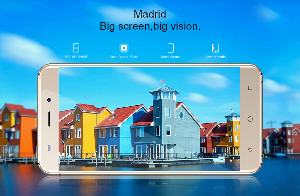 AllCall Madrid 5.5 Inch Smartphone HD 2.5D Curved Screen 8.0MP Camera 8GB MT6580A Quad Core Android 7.0 2600mAh - White