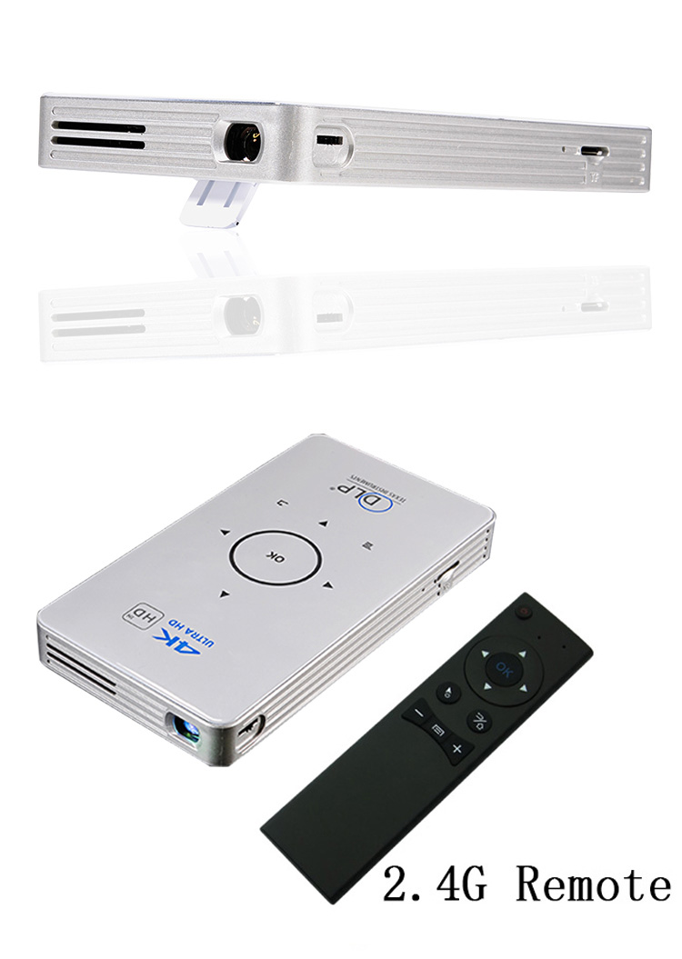 C6 DLP Mini Pocket Projector Android 2GB/8GB 2.4G/5G WIFI Bluetooth Eshare/Airplay/MiraCast - Black