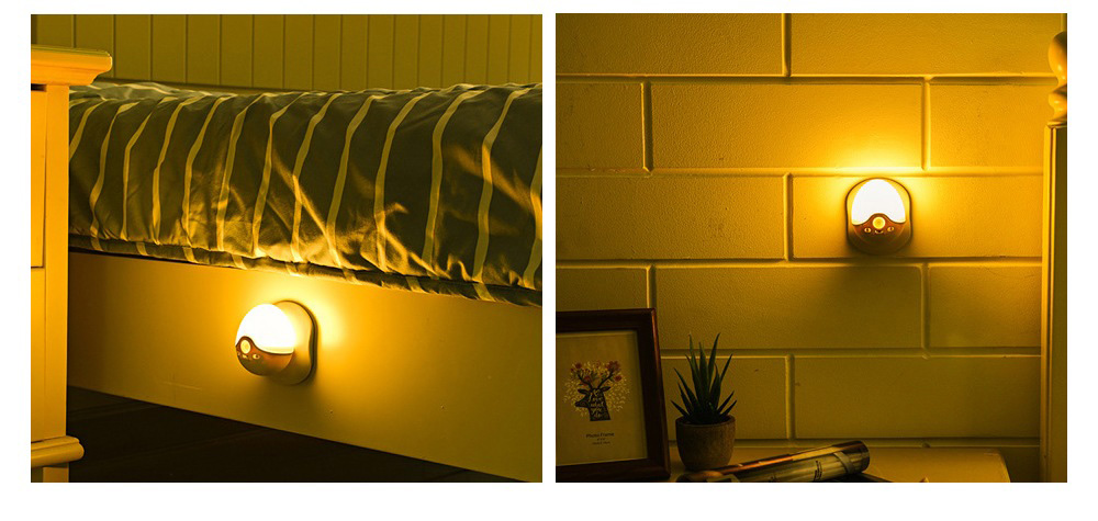Body Sensor LED Night Light USB Charging 360 Degree Rotation Infrared Human Body Induction Egg Shape Decoration Light