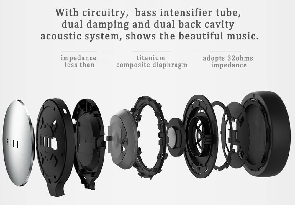 FIIL Bluetooth Music Active Noise Canceling Headphones with Mic