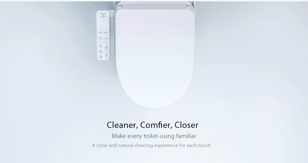 Xiaomi Mijia Smart Toilet Seat UV Sterilization IPX4 Waterproof Electric Bidet Cover Dual Self-cleaning Nozzle Intelligent Toilet Lid -White