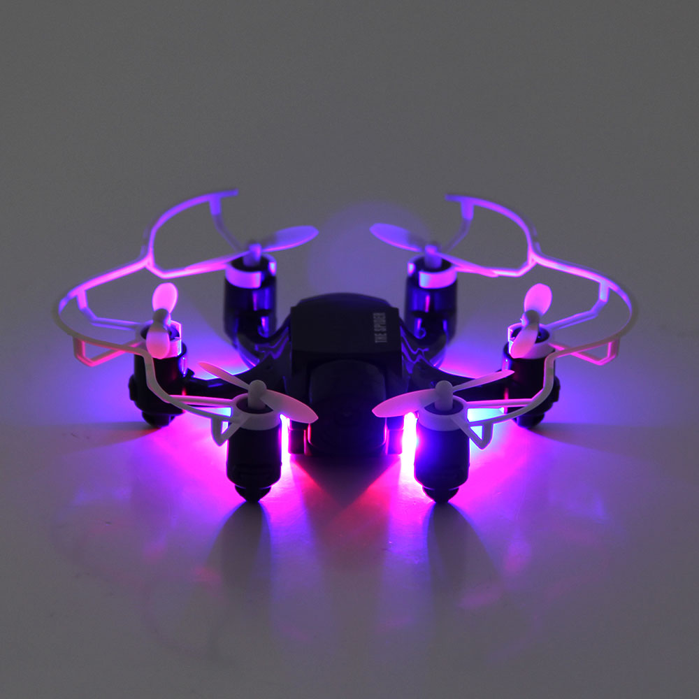 FQ777-126C MINI Spider Drone 2MP HD Camera 3D Roll One Key to Return Dual Mode 4CH 6Axis Gyro RC Hexacopter - Red