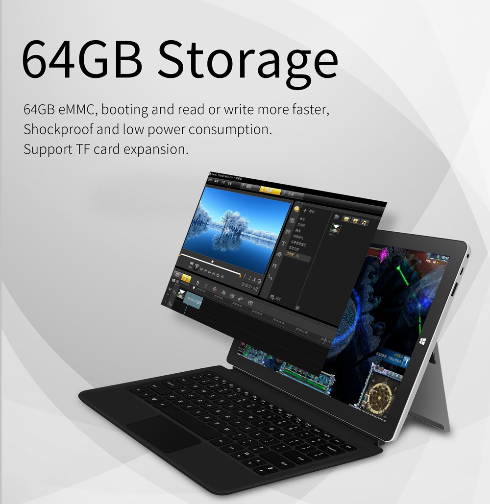 Jumper EZpad 6 Plus Tablet Intel Apollo Lake N3450 Quad Core 11.6 Inch 1920 x 1080 Windows 10 6GB RAM 64GB eMMC - Black+Silver