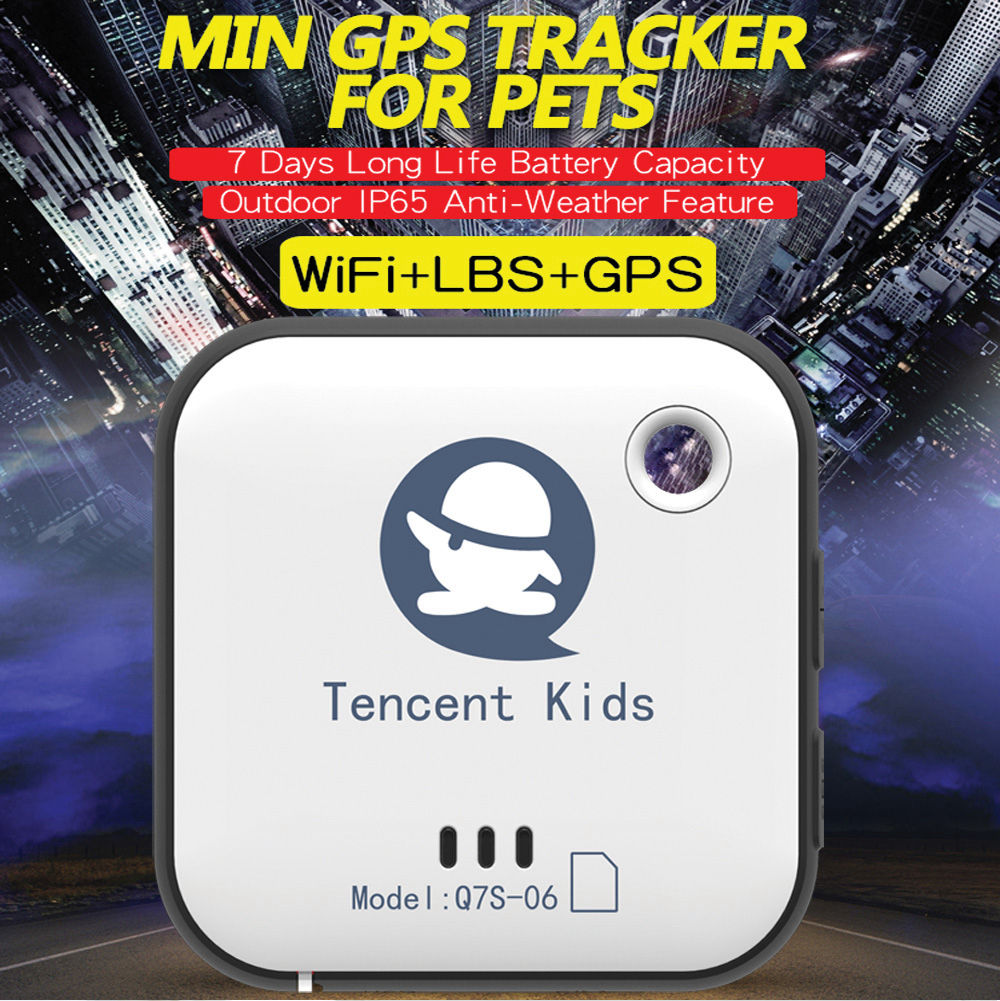 Tencent Mini GPS Tracker GSM GPRS GPS LBS WIFI Tracker Locator 2G Device SOS Alarm Voice Monitoring - Black