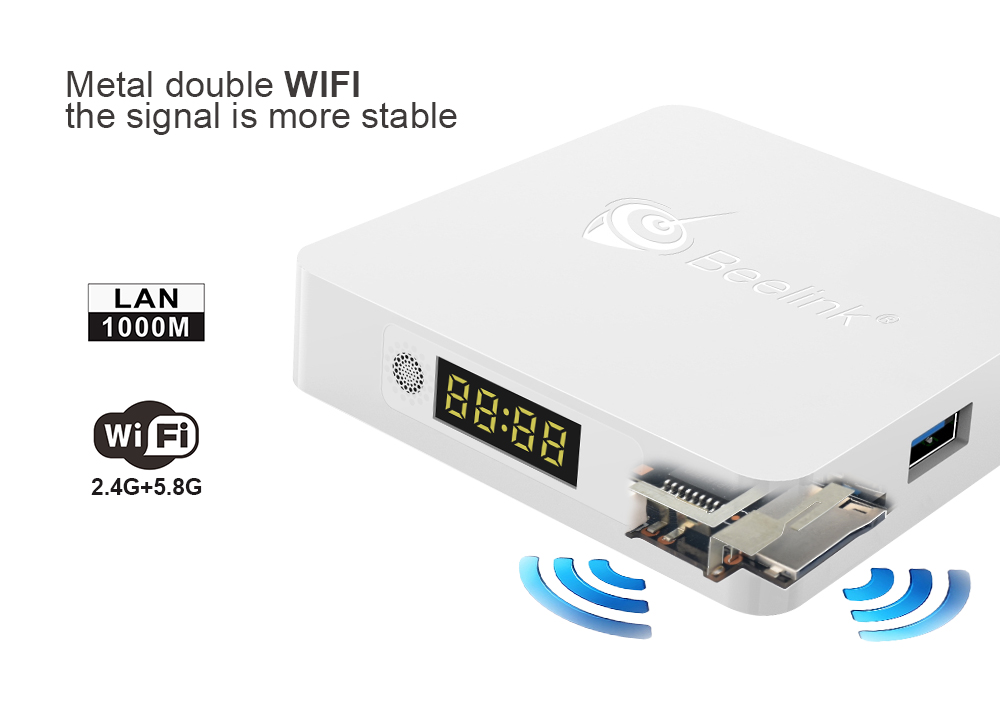 Beelink A1 4GB/32GB Android 7.1.1 RK3328 KODI 17.3 4K HDR TV Box 802.11ac WiFi Bluetooth 1000M LAN USB3.0 EU
