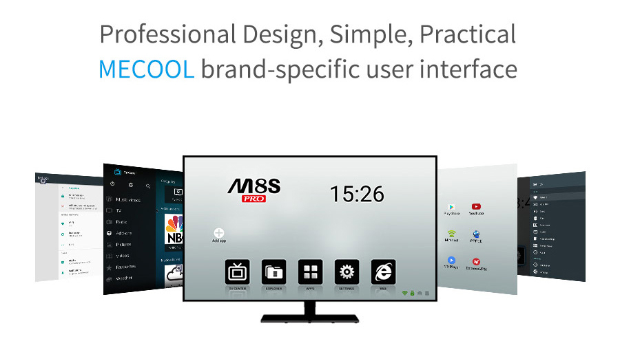 Bundle MECOOL M8S PRO YouTube 4K Netflix 3GB DDR4 16GB eMMC Android 7.1 S912 KODI 17.0 TV Box + Rii i8+ 2.4G Wireless Israel Hebrew Language Keyboard Black