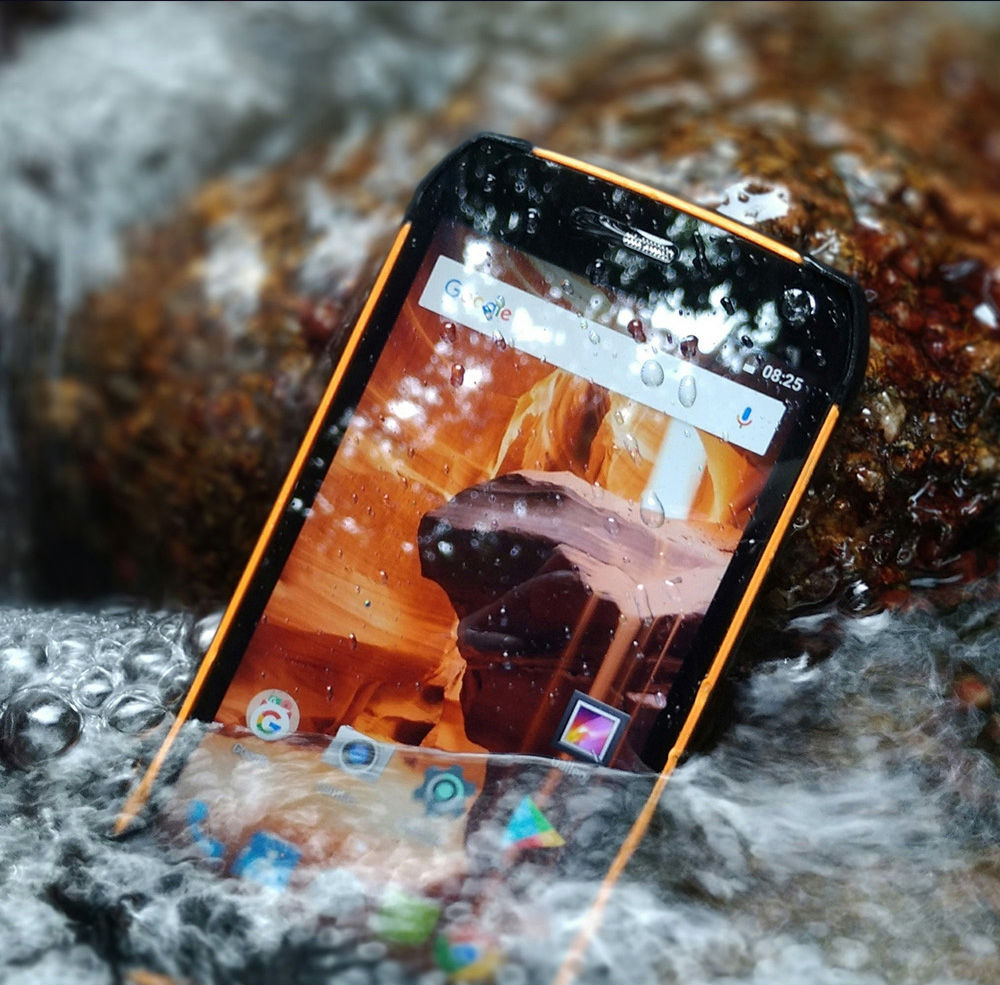 Uhans K5000 5.0 Inch 4G LTE Smartphone IP68 Waterproof 3GB 32GB MT6753 Octa-core Android 7.0 13.0MP+5.0MP Cam Touch ID 5000mAh Large Battery - Orange