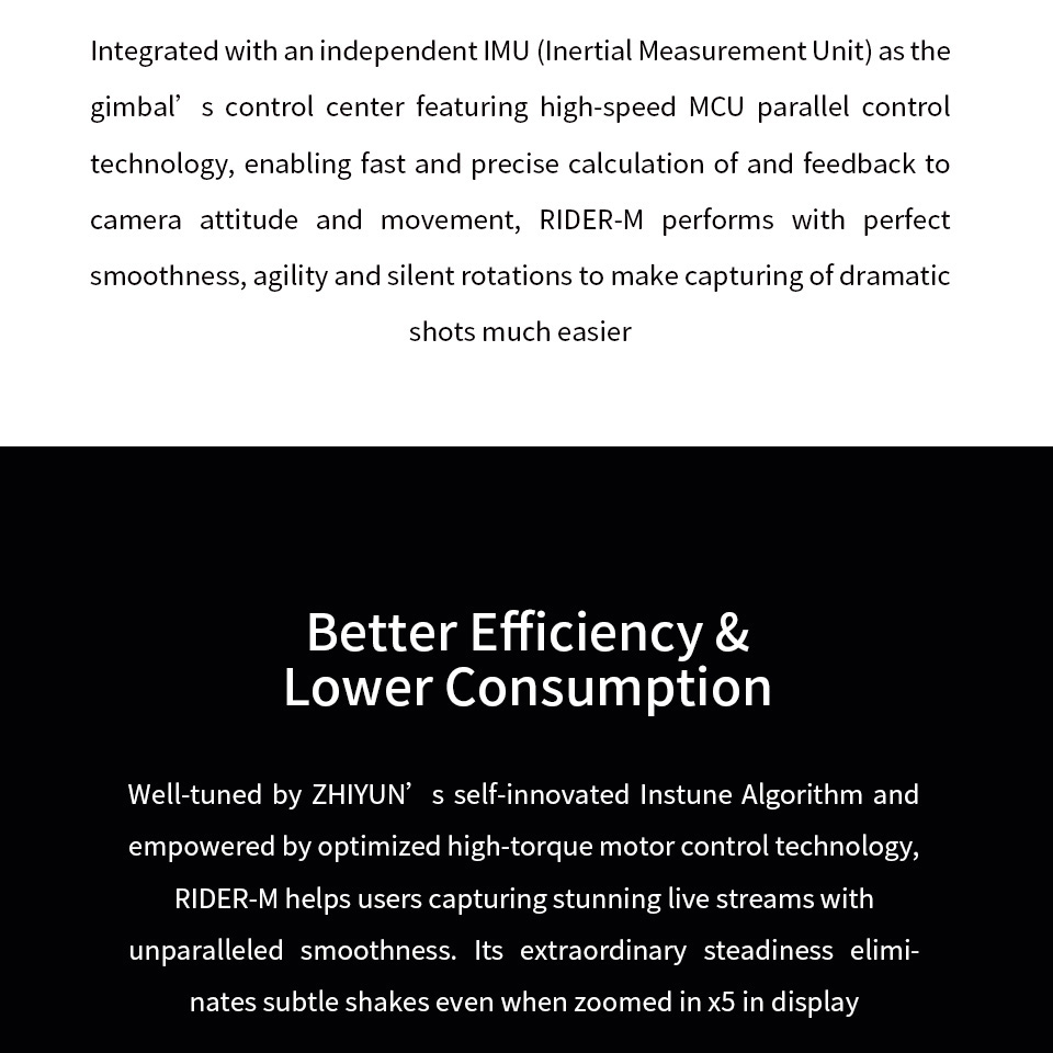 Zhiyun Rider-M 3-Axis Mini Handheld Gimbal for Smartphone GoPro Hero3/4/5