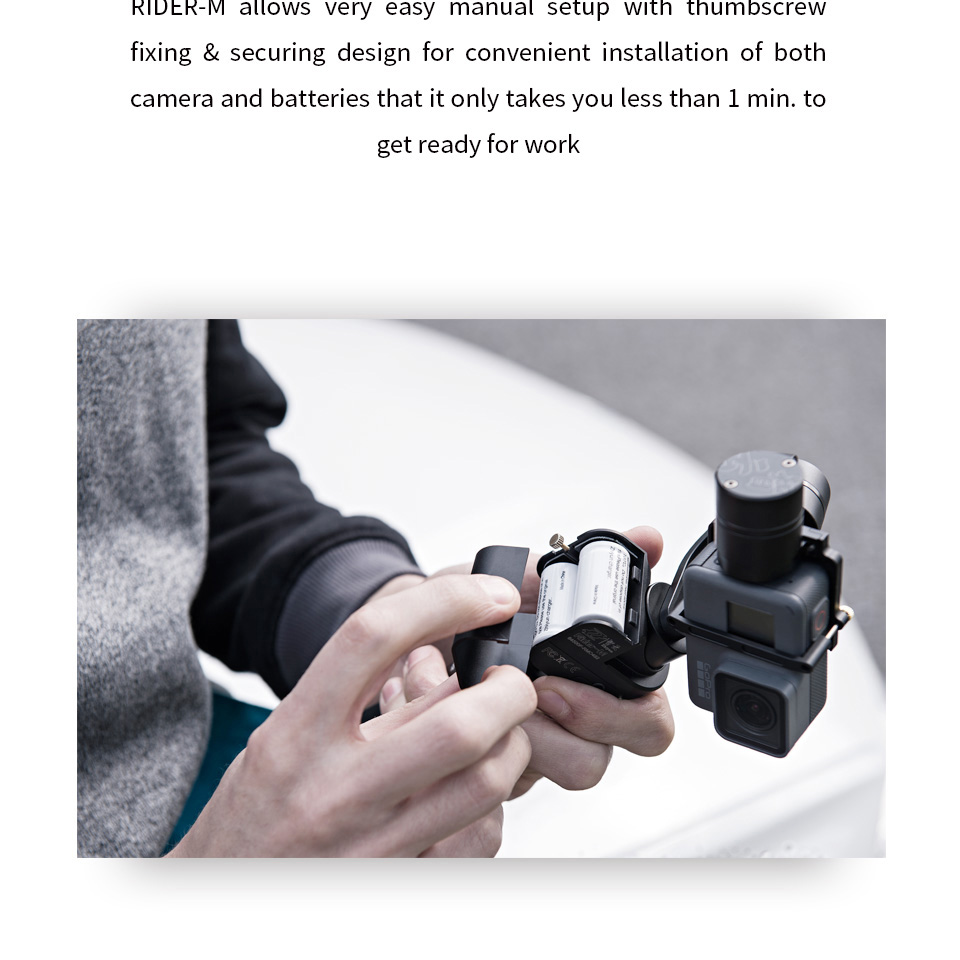 Zhiyun Rider-M 3-Axis Mini Handheld Gimbal for Smartphone GoPro Hero3/4/5