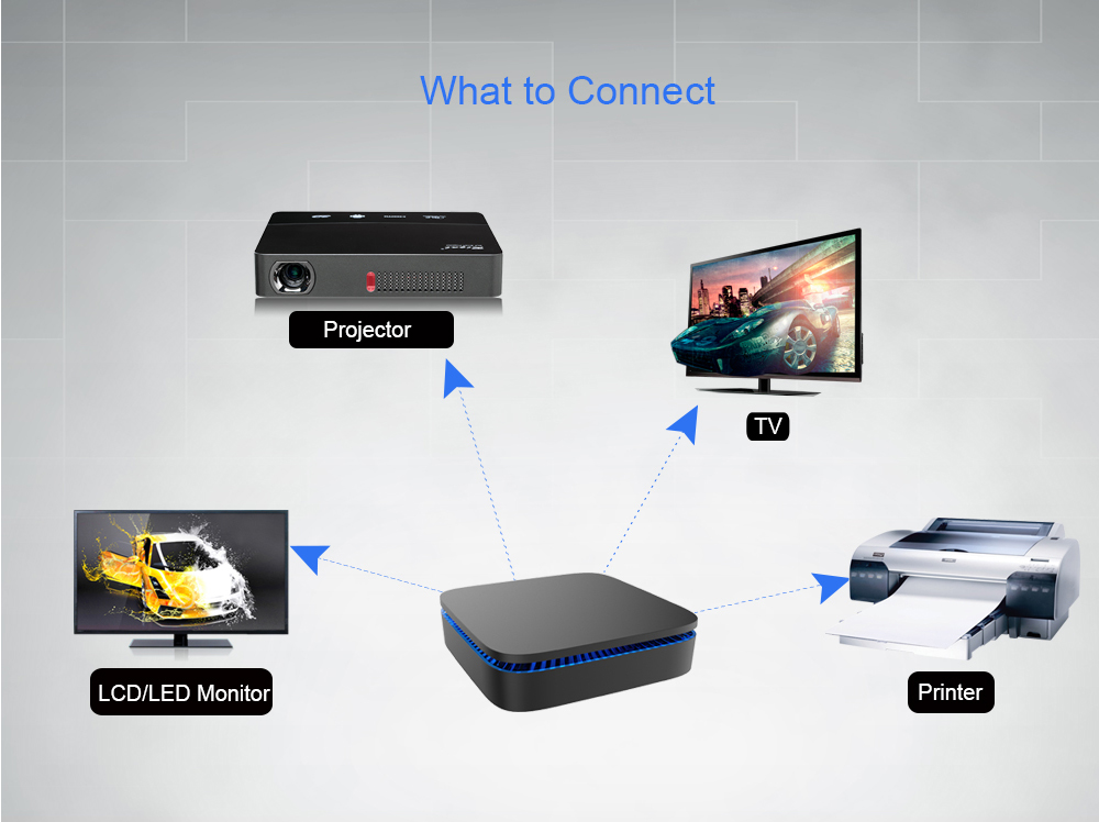 AK1 Licensed Windows 10 64Bit Mini PC Intel Celeron J3355 4GB/32GB SATA 3.0 USB3.0 Type-C AC WIFI Gigabit LAN Bluetooth
