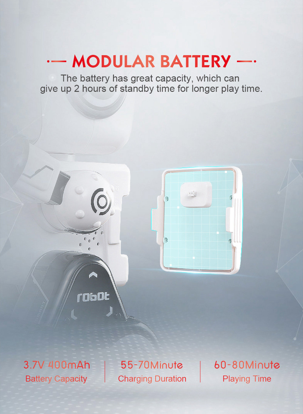 JJRC R4 Cady Wile 2.4G Money Management Sound Interaction Gesture Sensor Control RC Robot - Red