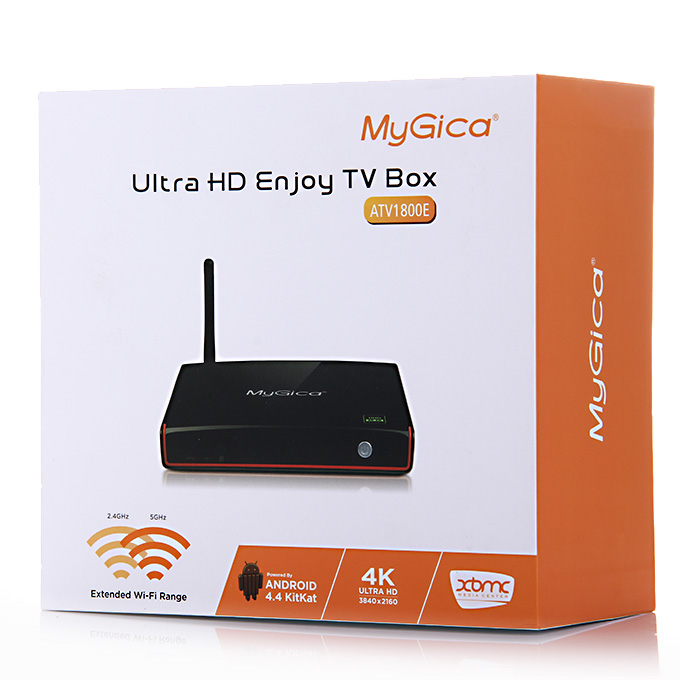 Geniatech MyGica ATV1800E 2GB/16GB 4K XBMC KODI TV Box Android 4.4 Amlogic S802-B Quad Core Dolby 2.4G/5G WiFi LAN Bluetooth - US Plug