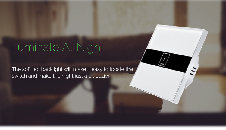 Geekbes WiFi Smart Touch Switch 2 gang Glass Panel Timing APP Control with Amazon Alexa Google Home -White/US Plug