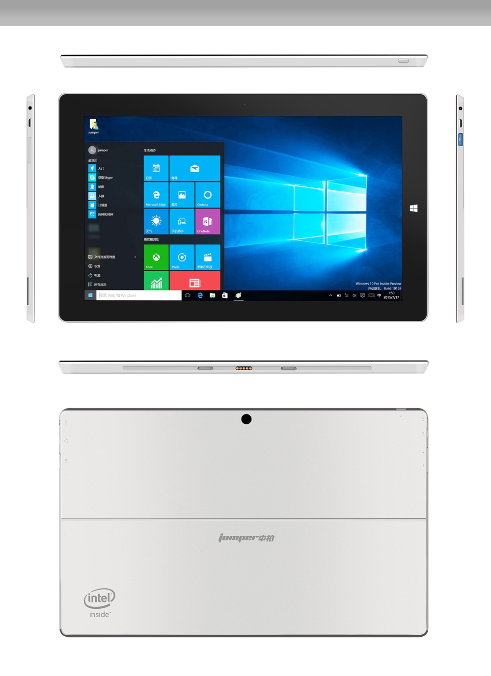 Jumper EZpad 6 Plus Tablet Intel Apollo Lake N3450 Quad Core 11.6 Inch 1920 x 1080 Windows 10 6GB RAM 64GB eMMC - Black+Silver