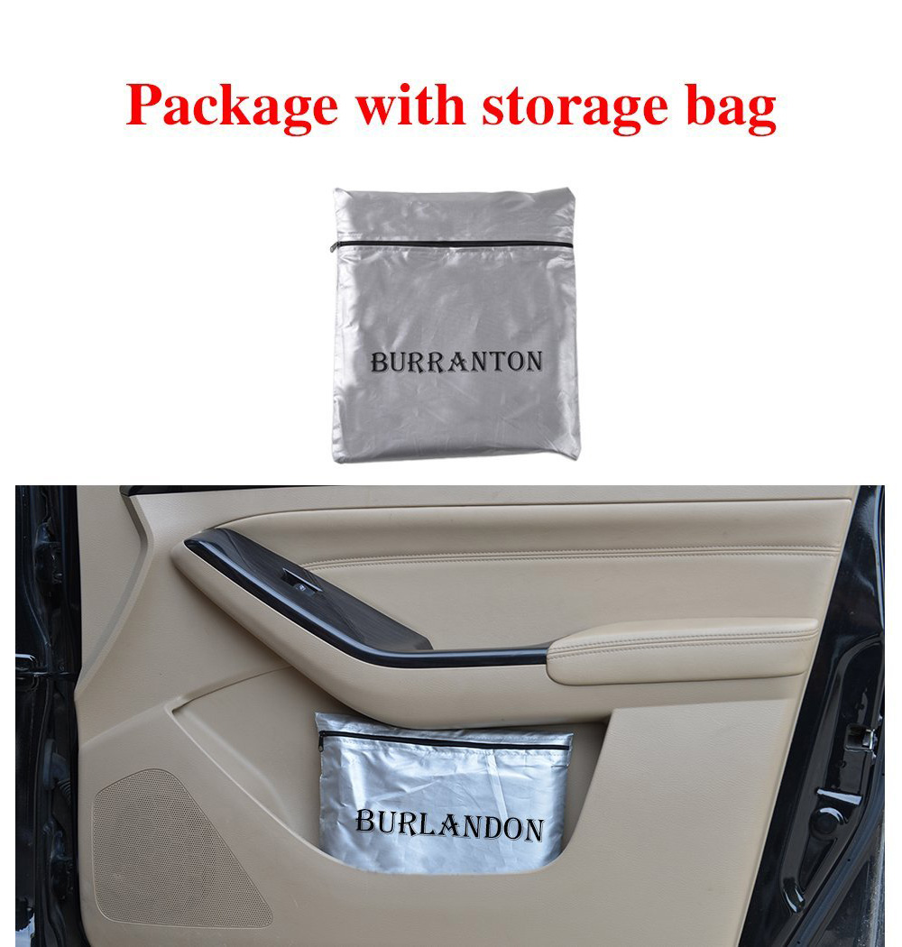 Rectangle Windscreen Snow Cover Windshield Magnet Dual Use Universal - Black + Silver