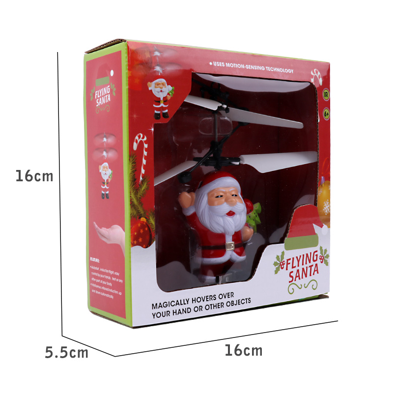Flying Santa Claus Inductive Toy RC Helicopter Christmas Gift for Kid